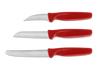 3-Piece Paring Knife Set, Red