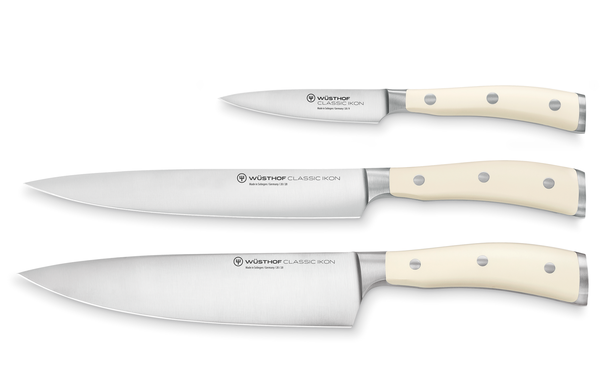 Classic Ikon Crème 3-Piece Chef's Knife Set